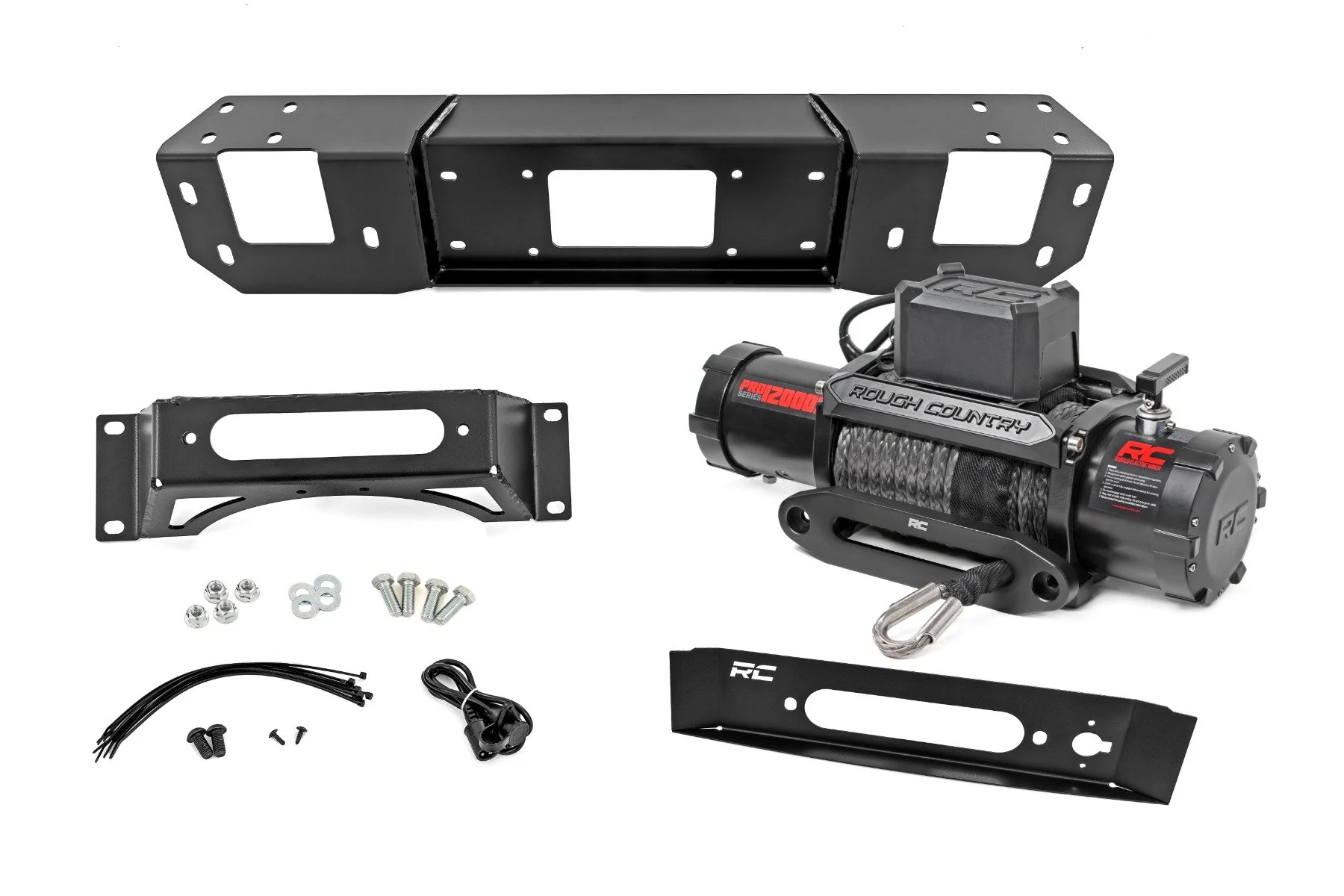 Rough Country Hidden Winch Mount | PRO12000S | for Ford F-150 21-25