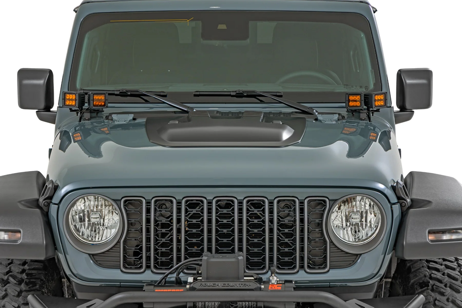 Rough Country Hood Scoop | PE4 Punkn | for Jeep Gladiator JT/Wrangler JL 4WD (2018-2025) - Image 3