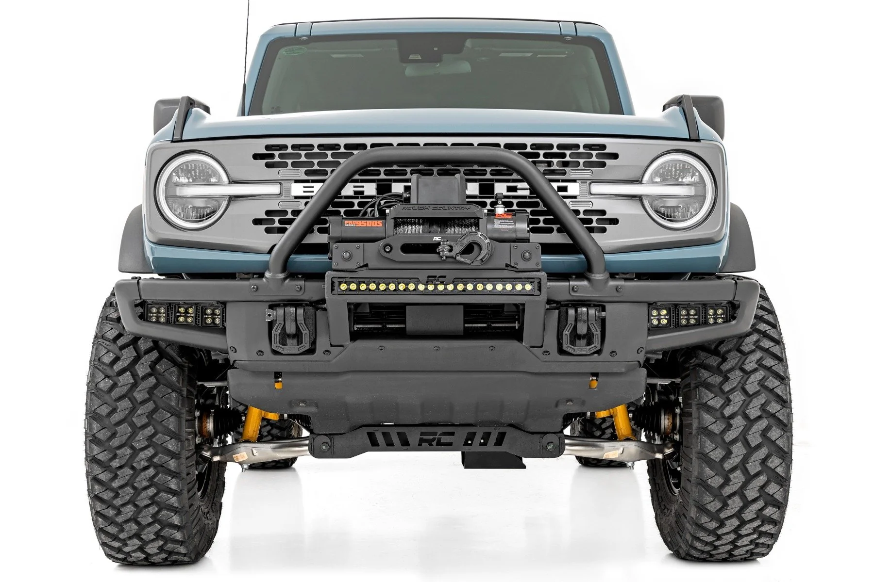LED Fog Mount Triple 2" Black Pair Amber DRL Ford Bronco 21-22 51088 - Image 5