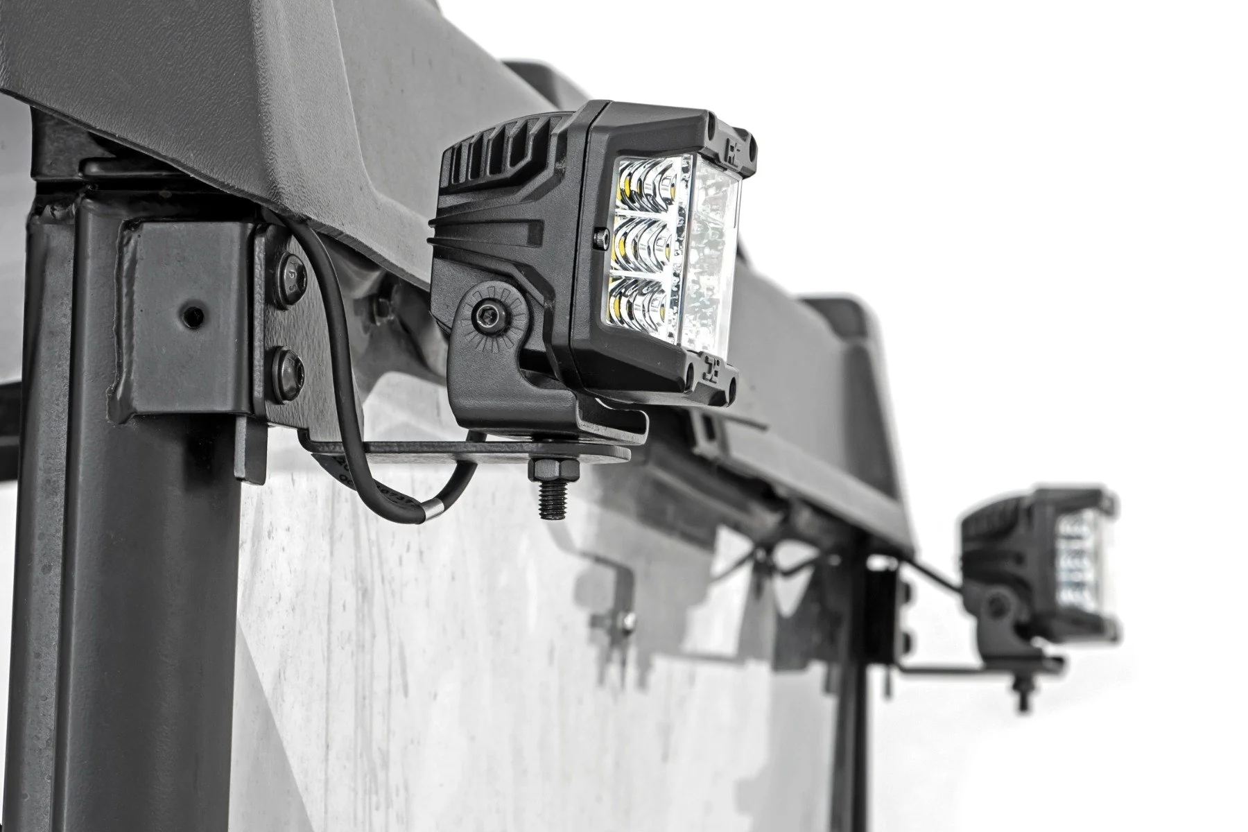 LED Polaris Ranger 13-21 rear Mount 2" Chrome Pair work light - Image 2