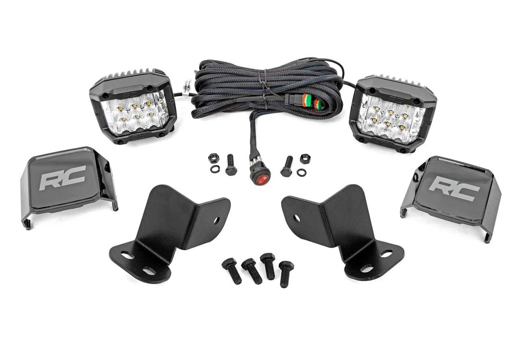 Rough Country LED Kit Rear Mount 3" Chrome Pair Wide Angle Segway 570 F