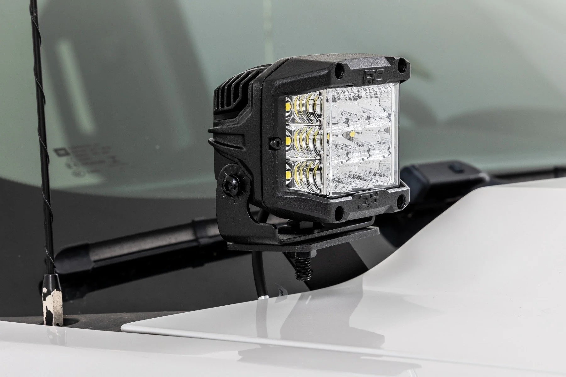 LED Light Ditch Mount 2" Black Pair Flood Chevy/GMC 1500 14-18 71053 - Image 6