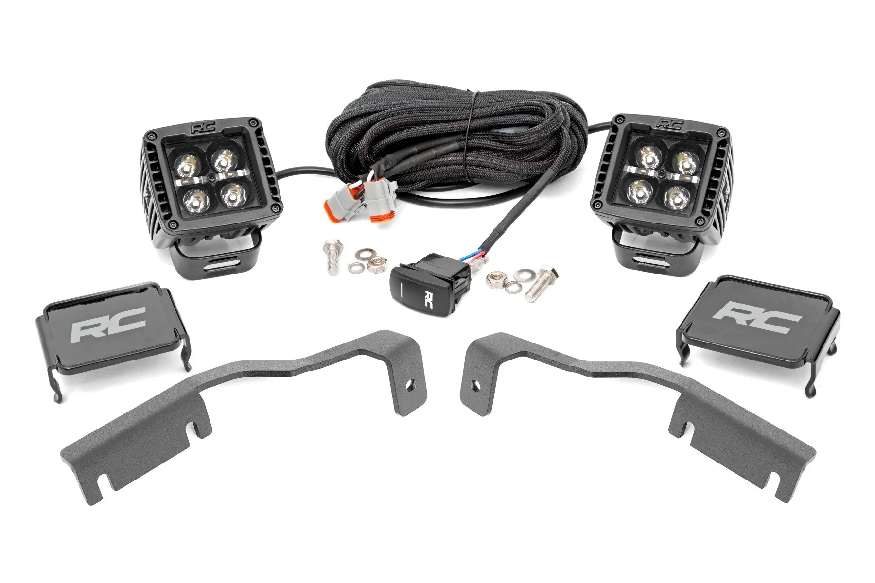 LED Light Ditch Mount 2" Black White DRL Nissan Frontier 2022 71066