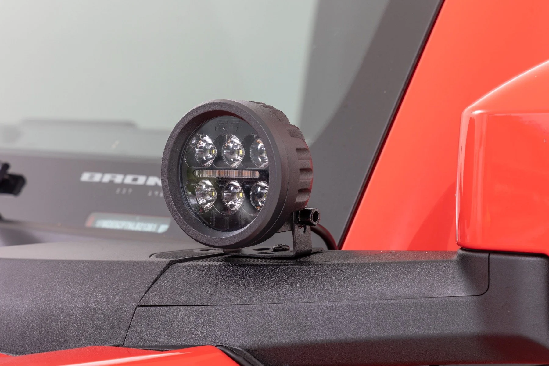 LED Light Ditch Mount 3.5" Black Round Pair Ford Bronco 21-22 71078 - Image 2