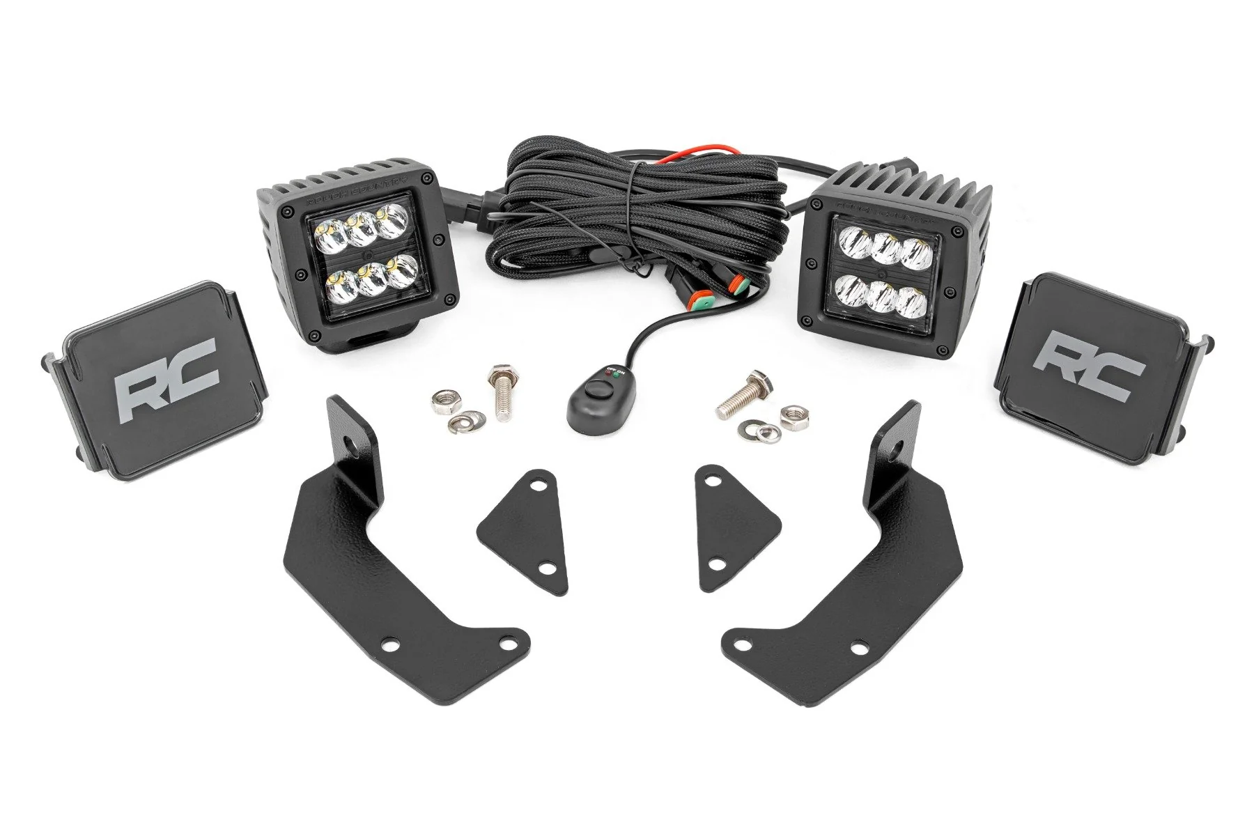 LED Light Kit Cage Mount 2" Black Pair CFMoto UForce 1000/1000XL 96103