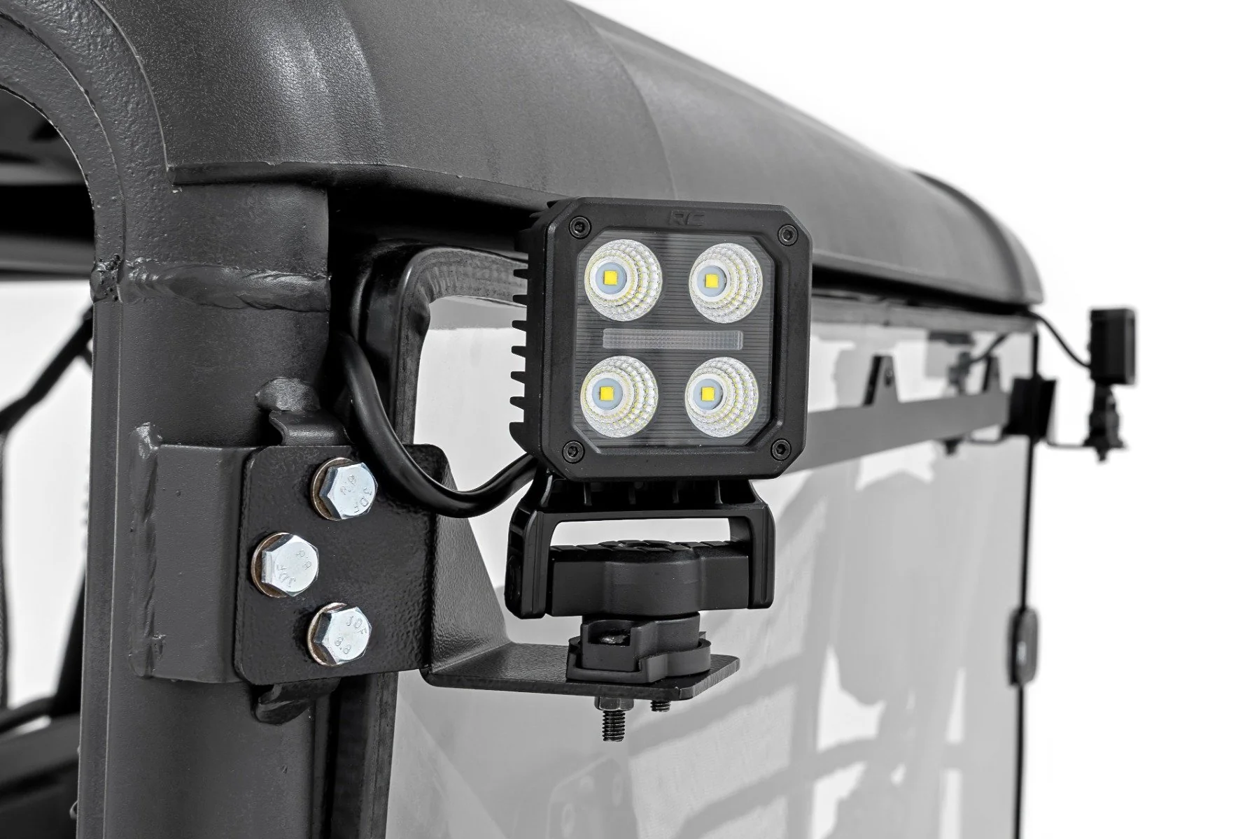 Rough Country LED Light Kit Rear Mount 3" Chrome Wide Angle CFMOTO UFORCE 1000 - Image 4
