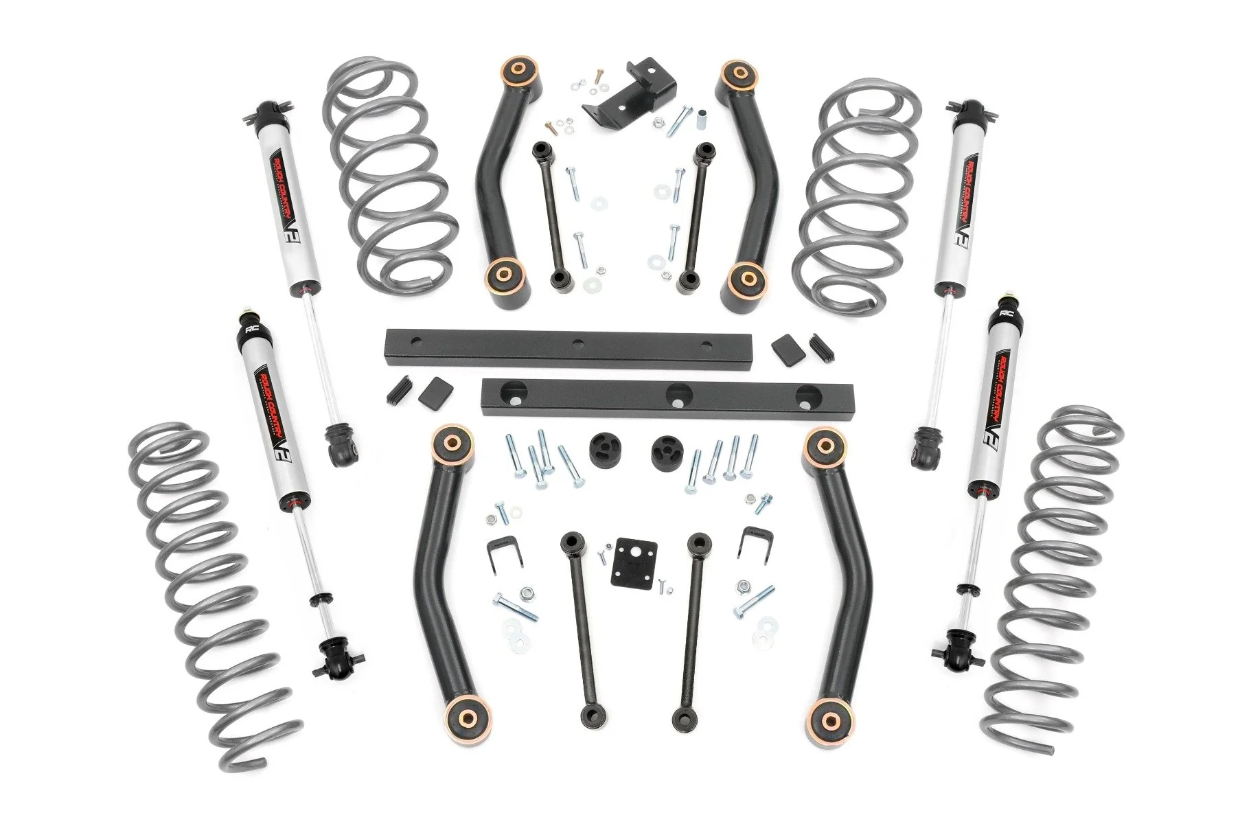 Rough Country Lift Kit 4 Inch V2 for Jeep Wrangler TJ 4wd 1997-2002