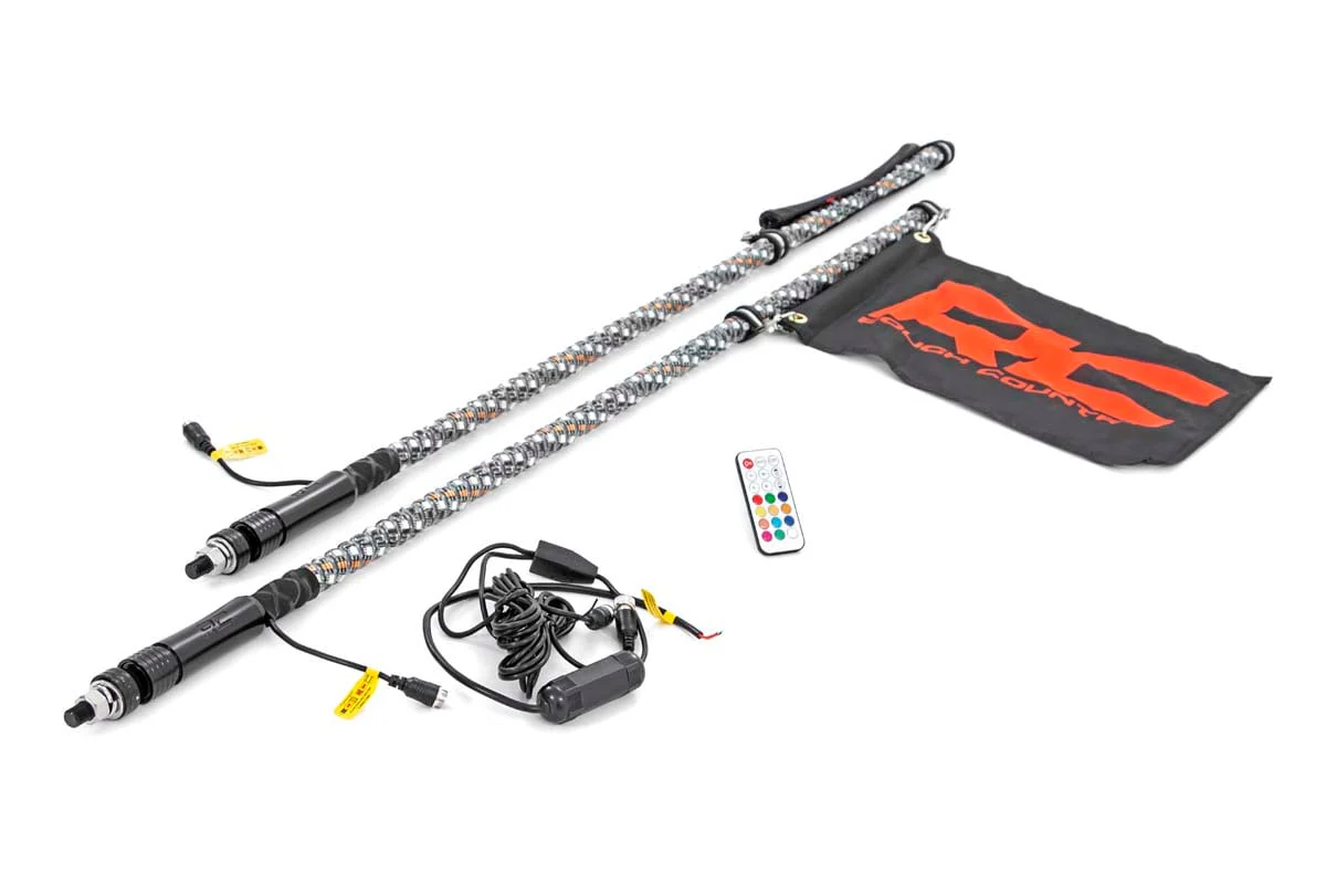 Multi-Function UTV LED Whip Lights w/ Remote Control 93004 - Image 3