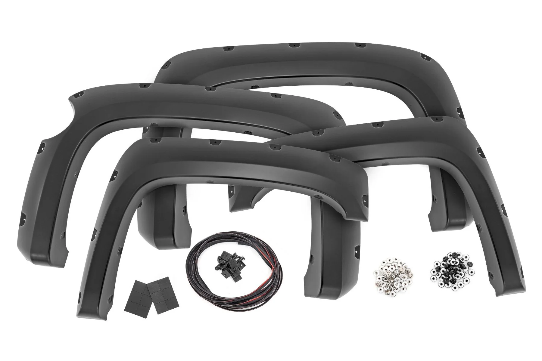 Pocket Fender Flares 5'9" Bed GBA Black Chevy Silverado 1500 07-13 F-C11612A-GBA