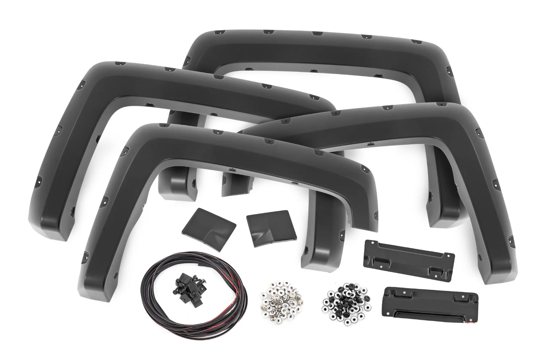 Rough Country Pocket Fender Flares | 6'7" & 8' Bed | GAZ Summit White | Chevy Silverado 1500 (14-18)/2500HD (15-19) F-C11412B-GAZ - Image 2