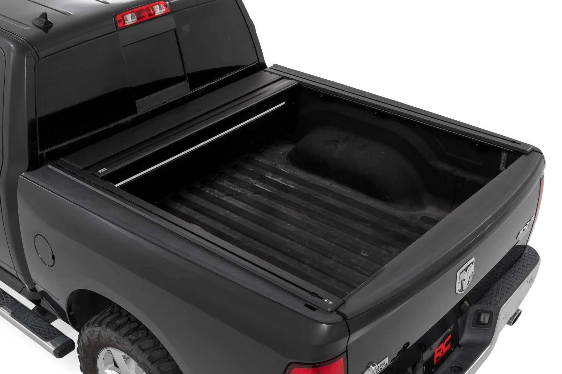 Rough Country Retractable 5'7" Bed Cover for Ram 1500 09-18 1500 Classic 19-24 - Image 2