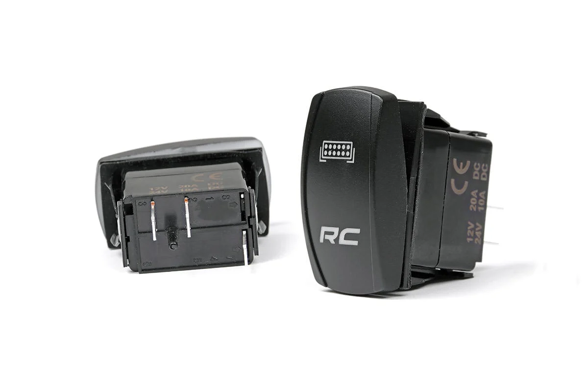 Rocker Switch 2x1 with Logo Blue Back Light - 709SW