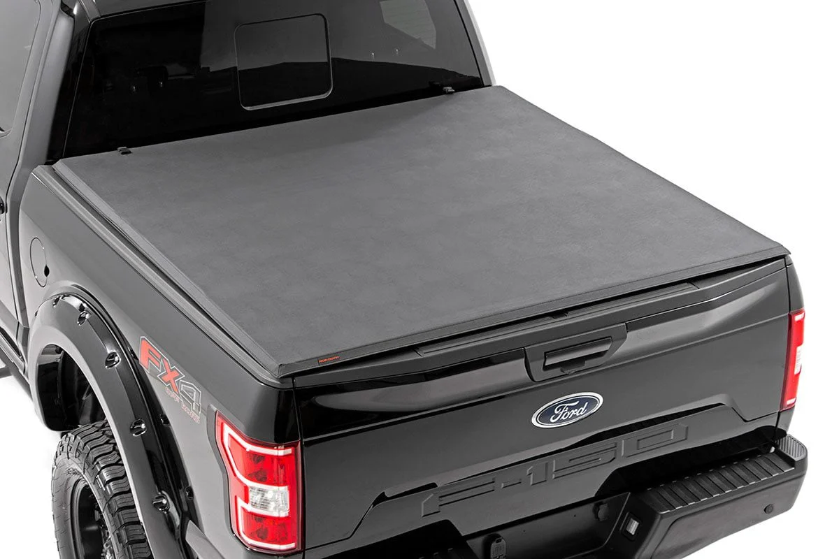 Rough Country Soft Tri-Fold Bed Cover | 5'7" Bed | for Ford F-150 2001-2003 41501550A