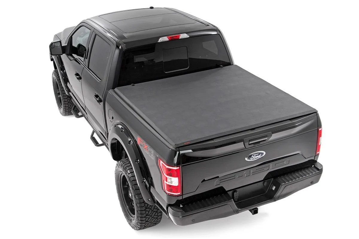 Rough Country Soft Tri-Fold Bed Cover | 5'7" Bed | for Ford F-150 2001-2003 41501550A - Image 2