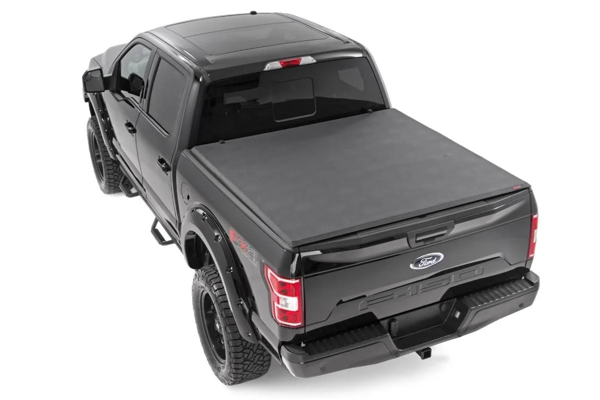 Rough Country Soft Tri-Fold Bed Cover 5'7" Bed for Ford F-150 21-25/Lightning 41521550A - Image 2
