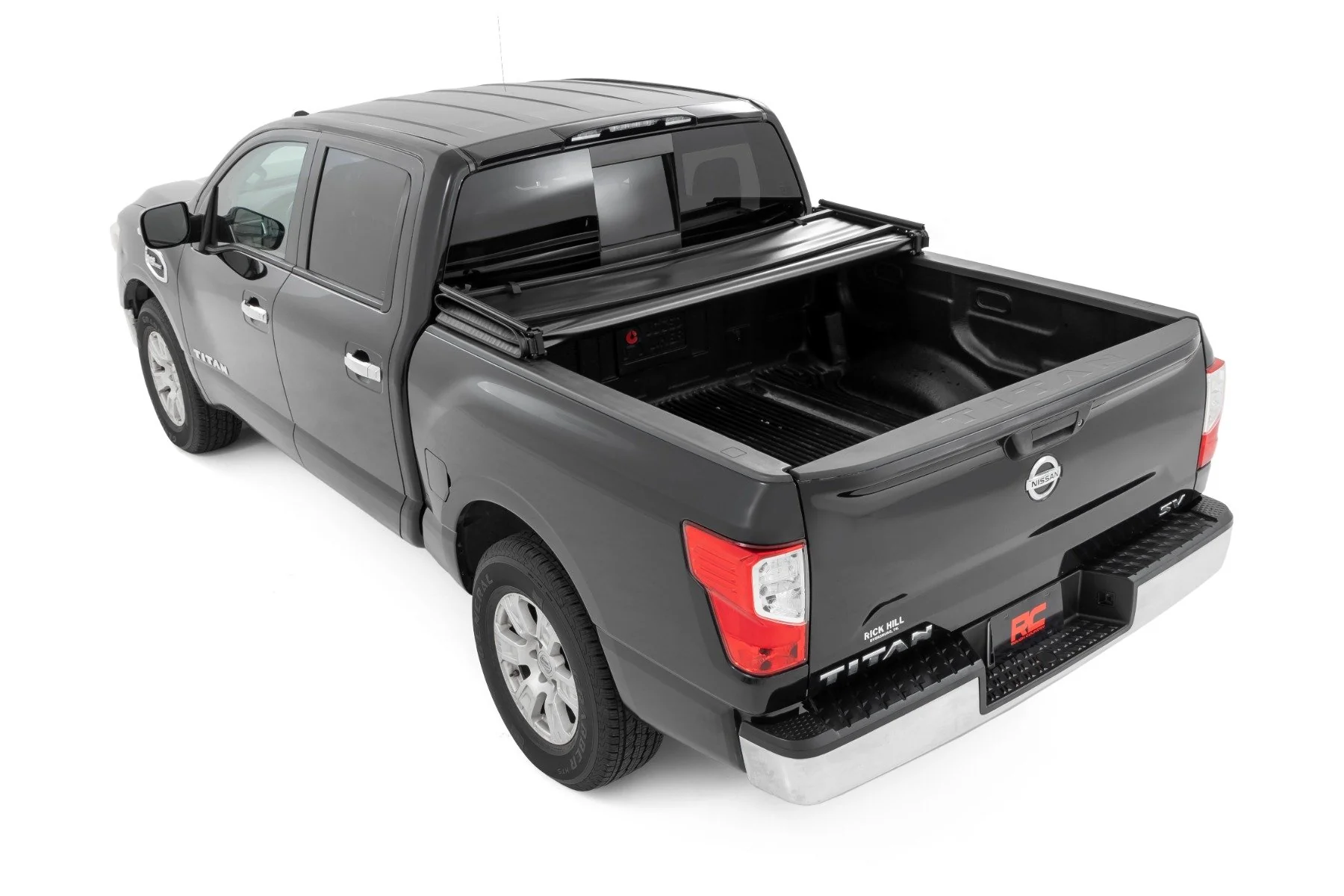Rough Country Soft Tri-Fold Bed Cover | 5'7" Bed | for Nissan Titan 2017-2024 41816555A - Image 4