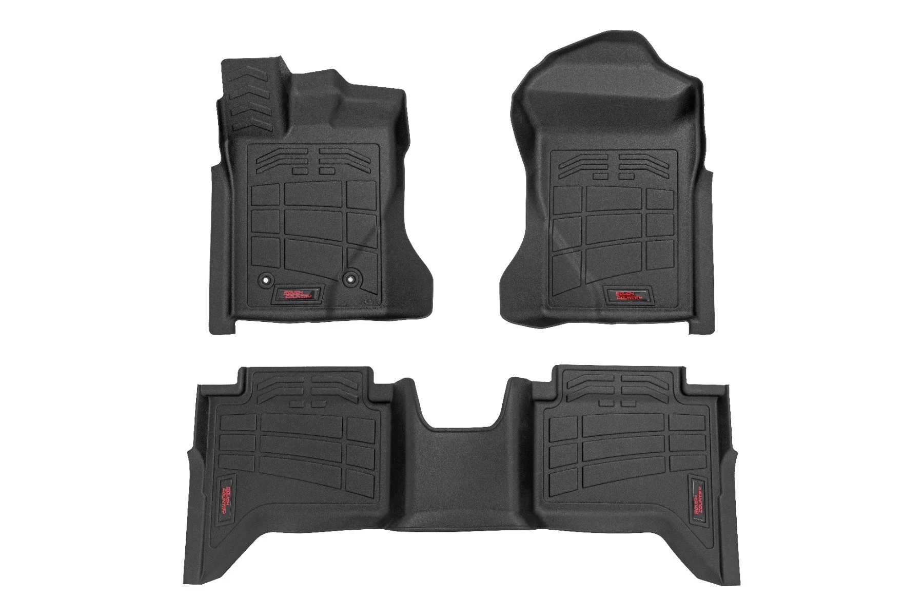 Rough Country Sure-Fit Floor Mats Front & Rear for Ford Ranger Crew 2024 SM51003