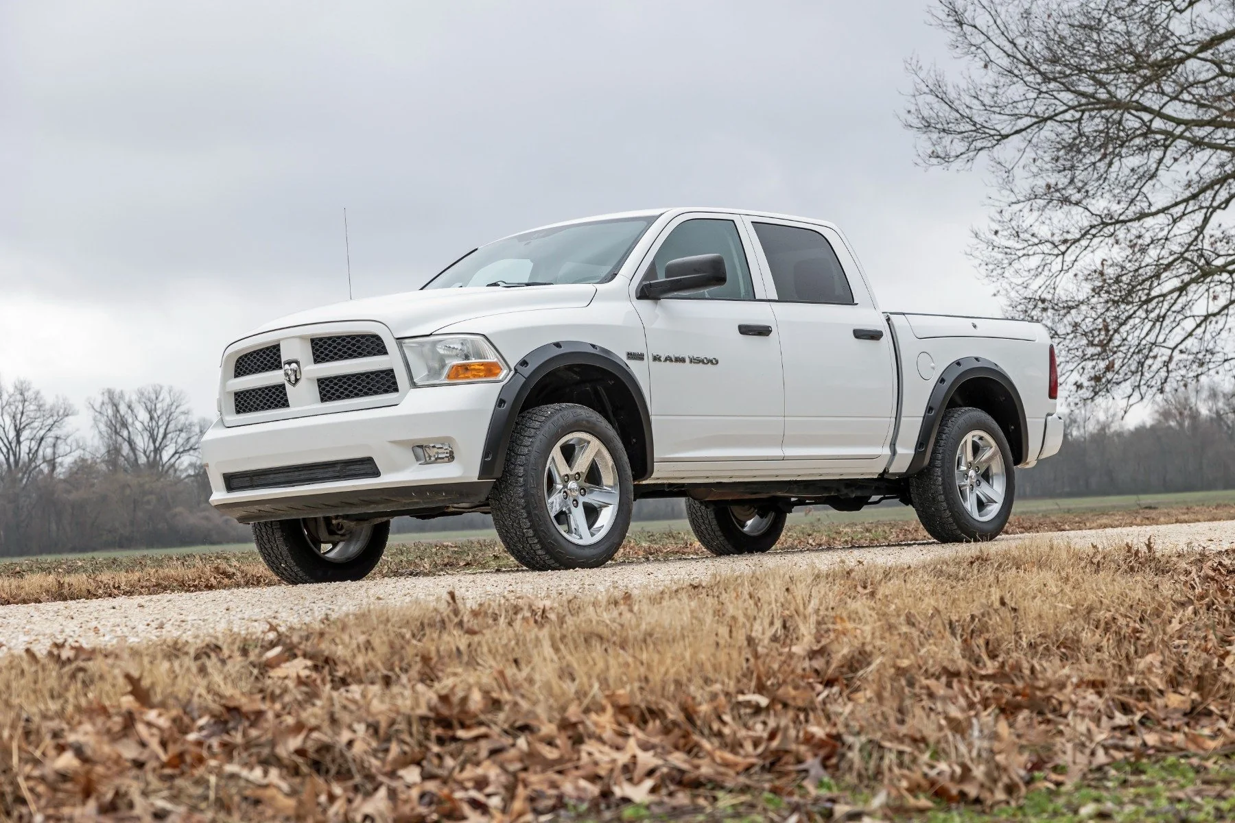 Rough Country Traditional Pocket Fender Flares for Ram 1500 09-18 Silver - Image 2