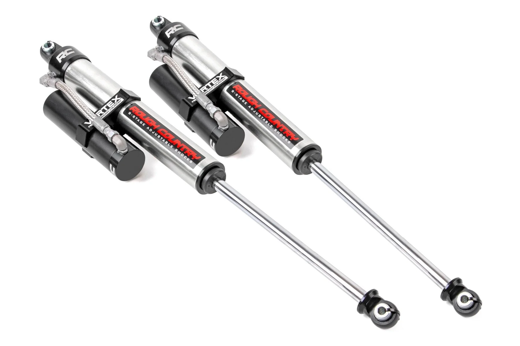 Rough Country Vertex 2.5 Adjustable Rear Shocks | 4-8" | for Ford F250 4WD 17-25 699055